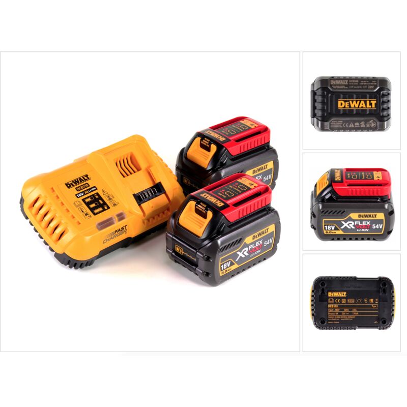 DeWalt DCB 118 T2 XR FLEXVOLT Set de démarrage + 2x batterie 6 0 Ah