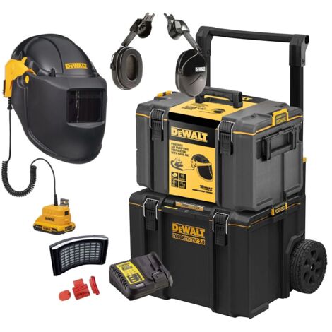 Dewalt Powered Air Purifying Respirator Bump Cap & Welding Lens + DS450 Rolling