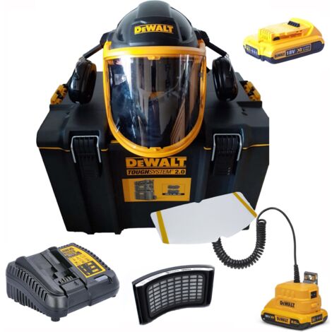 Dewalt Powered Air Purifying Respirator Hard Hat / P3 Filter X2 2AH DCB183 Kit