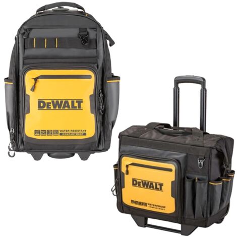 Dewalt Pro Rolling Wheeled Tool Bag Case Storage Stackable + Backpack on Wheels