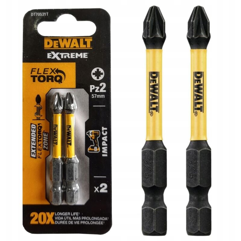 Punte Per Cacciavite A Impatto Pz250 Extreme 2 Pezzi - Dw Dt70531t