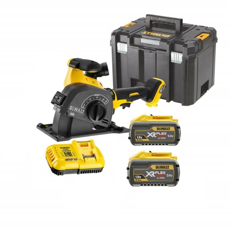 Dewalt - DCG200X2-QW Rainureuse à béton xr Flexvolt 54V Li-Ion Brushless 2x 9.0Ah + chargeur en Tstak
