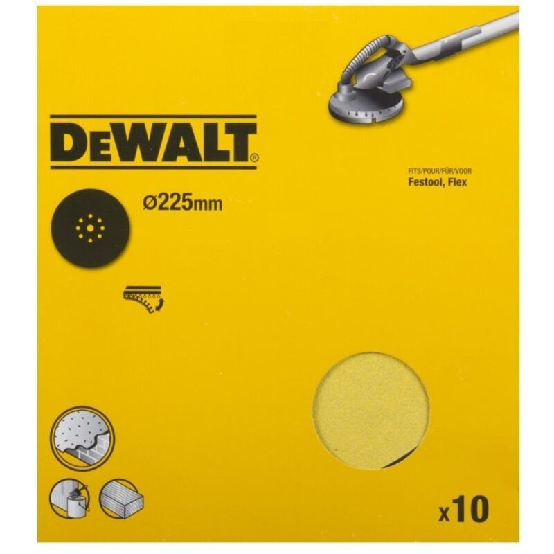 Krążek 225mm p80 9 otworów /10szt. Dewalt
