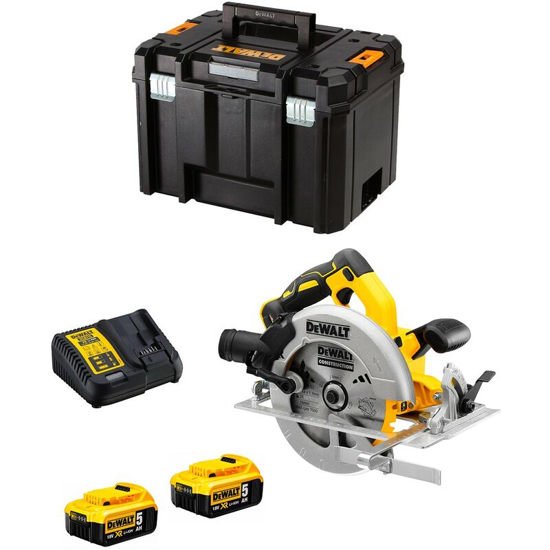 Scie Circulaire Dewalt DCS570P2T (2 x 5,0 Ah DCB115 tstak vi)
