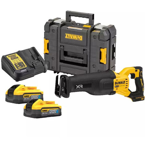 Dewalt – Scie sabre sans fil 18V avec 2 batteries 5Ah – Moteur Brushless – Capacité de coupe 300mm – Vitesse 3000 min-1 – DCS386H2TQW