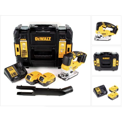 Dewalt – Scie sauteuse pendulaire sans fil 18V – Moteur Brushless – 2 batteries 5.0Ah – Profondeur de coupe 135mm – Coffret de transport TSTAK