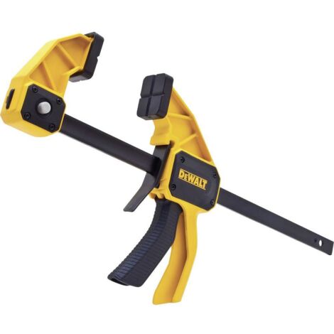Dewalt – Serre-joint à une main 300mm 135kg – Mâchoires caoutchoutées pour surfaces sensibles – Manipulation facile pour travaux rapides - DWHT0-83193