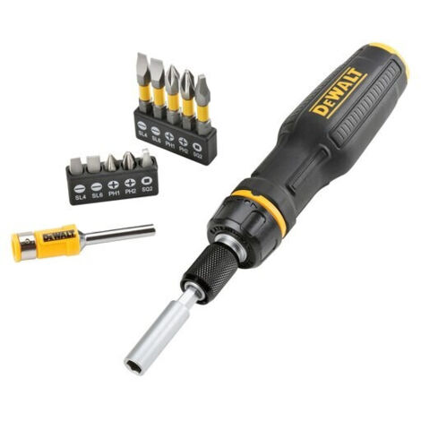 Dewalt set giravite con cricchetto e barra telescopica