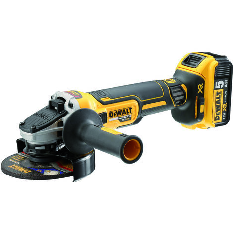 DeWalt SMERIGLIATRICE ANGOLARE BRUSHLESS 18V ''DCG405P2-QW'' 125mm,2 batterie 5,0 Ah,valigetta Tstak