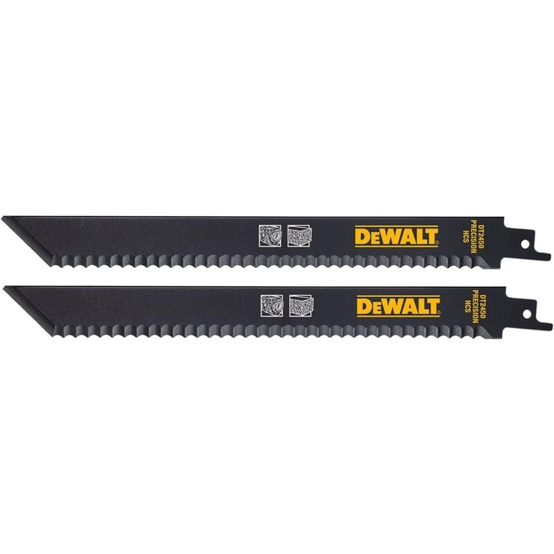 Dewalt - DT2450-QZ Lame de scie sauteuse tct 225mm 6TPI 2pcs Matériaux isolants