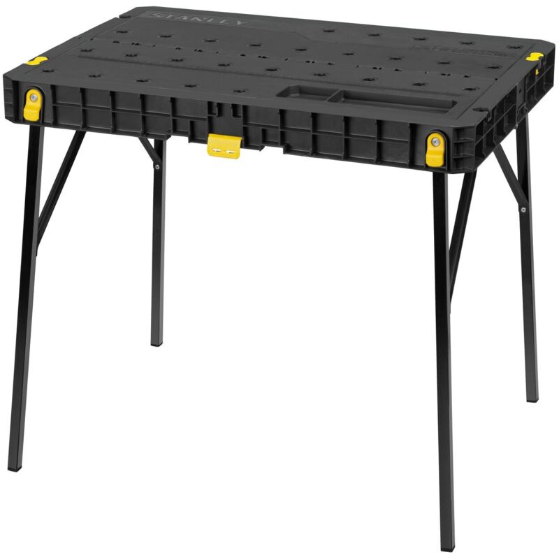 Stanley – Table de travail pliable 85x61cm – Hauteur 73,6cm – Capacité 320kg – Pour travaux lourds – STST834921 Stanley – Table de travail pliable 85x61cm – Hauteur 73,6cm – Capacité 320kg – Pour travaux lourds – STST834921