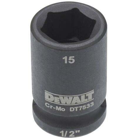 DeWalt Steckschlüssel kurz 15 mm 1/2 schlagfest