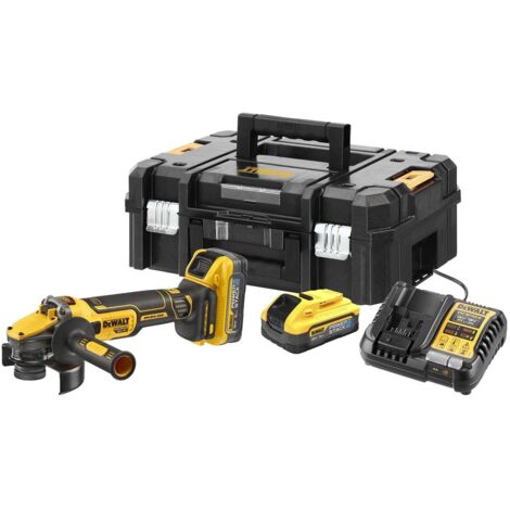 Dewalt szlifierka kątowa 18v dcg409h2t 2x5,0ah powerstack flexvolt advantage