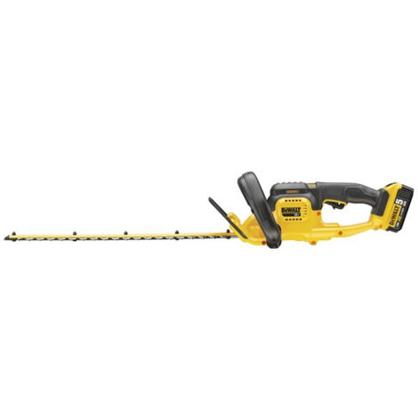 Dewalt – Taille-haies sans fil 18V XR 55 cm – Lame dual action 55 cm – Écartement des dents 19 mm – Autonomie jusqu'à 75 min avec batterie 5.0Ah