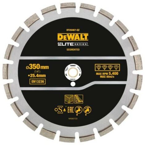 DEWALT TARCZA DIAMENTOWA SEGMENTOWA 350mm ELITE ASFALT/BETON