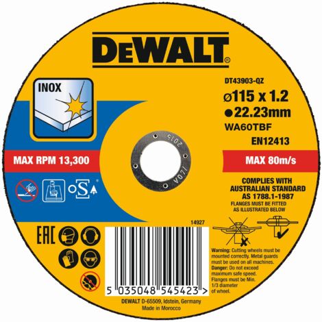 Dewalt tarcza metallo 125x1,2mm inox