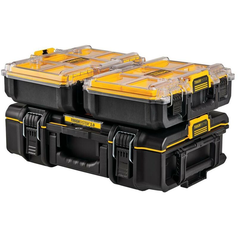 Tough System 2.0 DS166 Stackable Toolbox Case 2x 1/2 Width Deep Organiser - Dewalt