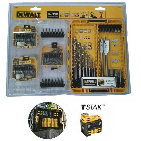 Dewalt Toughcase Extreme 105 Pc Drill & Bit Set Medium Tough Case TSTAK