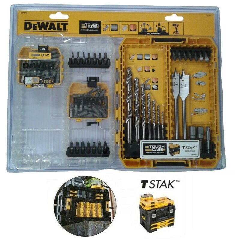 Dewalt Toughcase Extreme 80 Pc Drill & Bit Set Medium Tough Case TSTAK