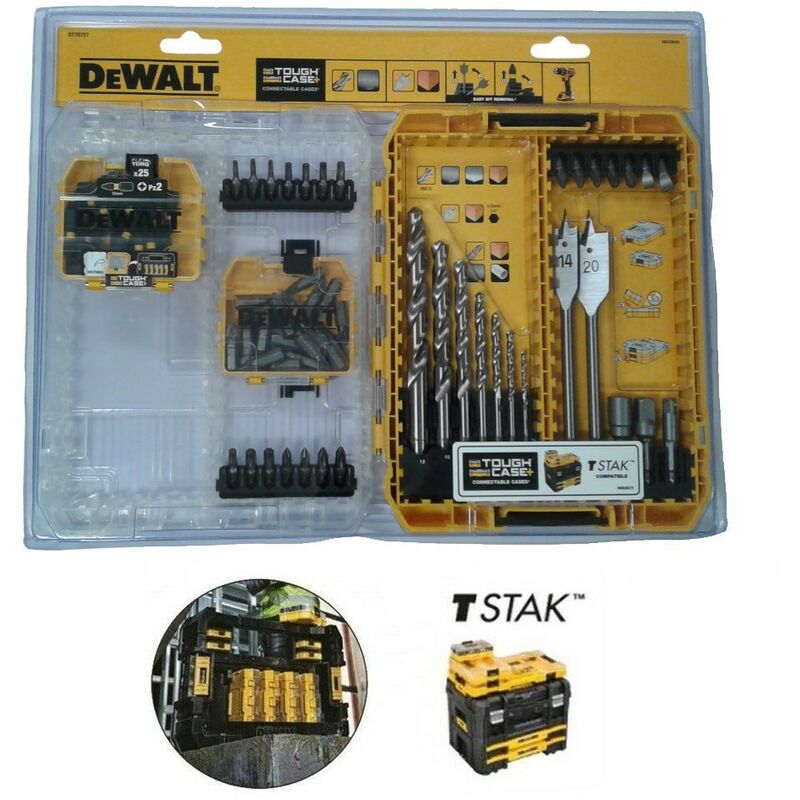 Dewalt Toughcase Extreme Torsion 80 Pc Drill & Bit Set Medium Tough Case TSTAK