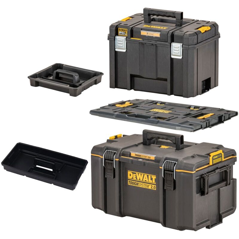 Dewalt Toughsystem 2 Tstak Deep Tool Storage Box Set x2 Tote DWST83346-1 DS300