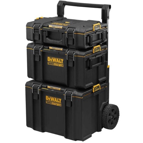 DEWALT Tour TOUGHSYSTEM Sur Roulettes 2 Coffrets + Boîte À Outils Mobile - DWST83402-1
