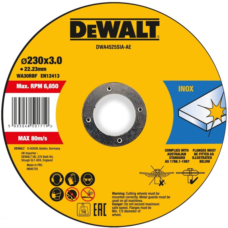 DeWalt Trennscheibe 230x3x22,23 mm Inox