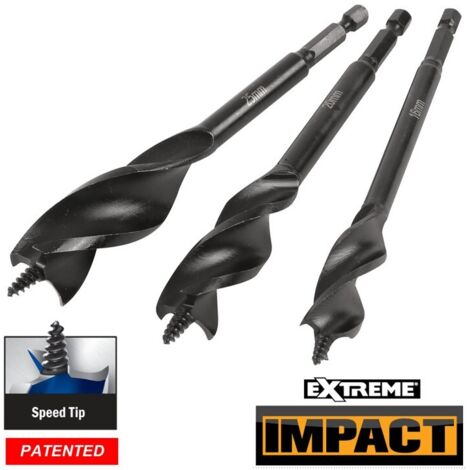 DEWALT Tri Flute Drill Bit 3 Piece Set 152mm Sizes 16, 20 & 25mm DEWDT90237QZ