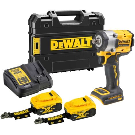DeWALT Utensili - Avvitatore a impulsi a batteria 18V, 2x batterie 5,0 Ah LANYARD READY, caricabatterie DCF921P2LRT