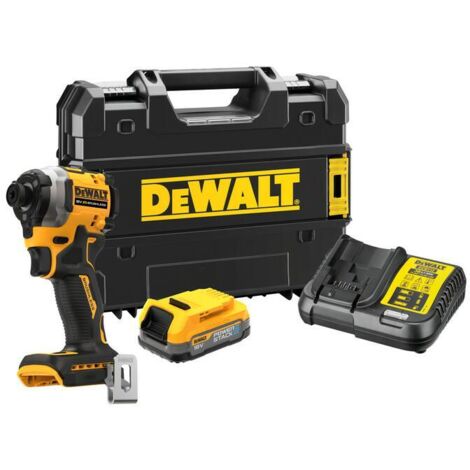 Dewalt – Visseuse à choc sans fil 18V avec batterie 1,7Ah – Couple max 208Nm – Moteur Brushless compact – DCF850E1T