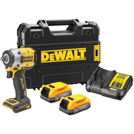 DeWALT Werkzeuge - Akku-Schlagschrauber 18 V, 2x Akku 1,7 Ah POWERSTACK DCF921E2T