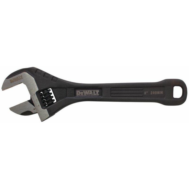 Dewalt Verstellbarer Schraubenschlüssel of Stahl of 8-Zoll, mit präzisionsgefertigten Backen, um theminimale Bewegung of der Backe zwischen