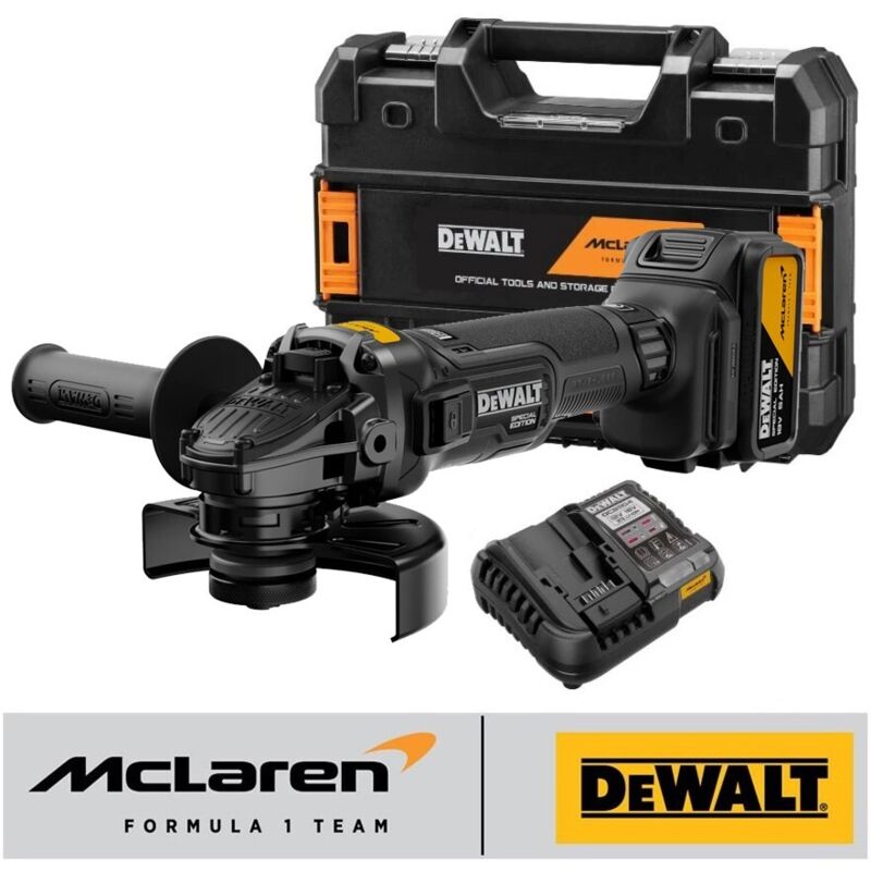 DeWalt McLaren F1 DCG45MP1T 18v Cordless Brushless Angle Grinder 115mm 1 x 5.0Ah