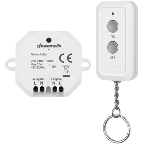 DEWENWILS Juego de interruptores inalámbricos con mando, 2300 W, alcance 30 m, blanco