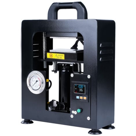 DEWIN 10 Tonnen Manuelle hydraulische Wärmepresse 600W Doppelheizplatte Kolophonium-Extraktionsmaschine EU