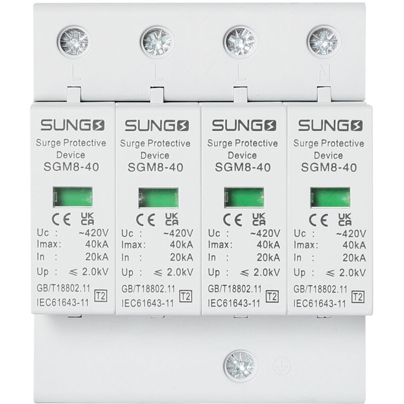 Dewin - 4P 40KA Dispositif de protection contre les surtensions pour maison Dispositif de parafoudre basse tension sur rail Din