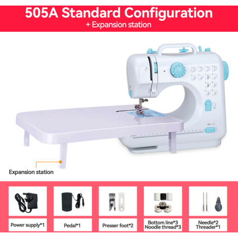 DEWIN-505A sewing machine (blue button) British regulations 220V+expansion board (color box+all -inclusive foam)