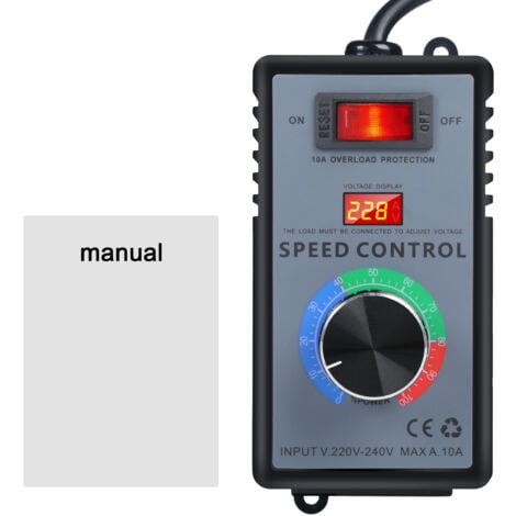 DEWIN AC 220 V 10 A 4000 W Spannungsregler Temperatur Motor Lüfter Drehzahlregler Dimmer EU-Stecker