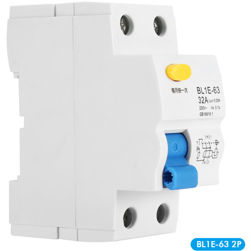 Dewin - BL1E-63 Protecteur de fuite 32A, disjoncteur de fuite pour la reconstruction du réseau électrique rural, petit disjoncteur de fuite AC110-240V