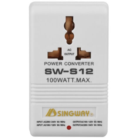 DEWIN Convertisseur de tension 100 W 110 V/120 V vers 220 V/240 V Convertisseur abaisseur (prise standard CN)