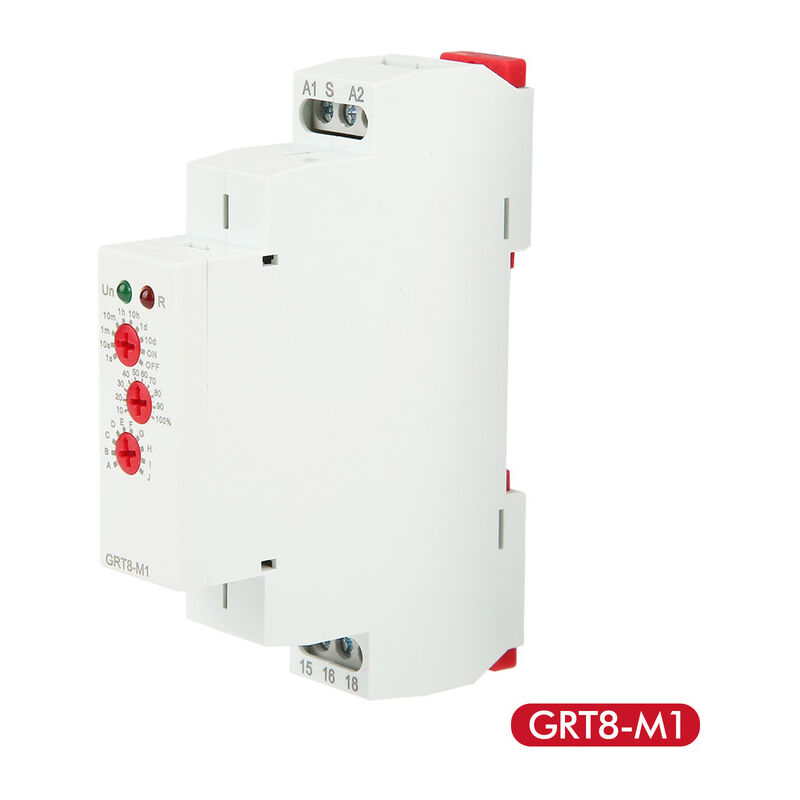 DEWIN GRT8‑M1 Relais temporisé multifonctionnel Minuterie de cycle asymétrique Relais SPDT avec 10 fonctions Montage sur rail DIN AC 230 V pour