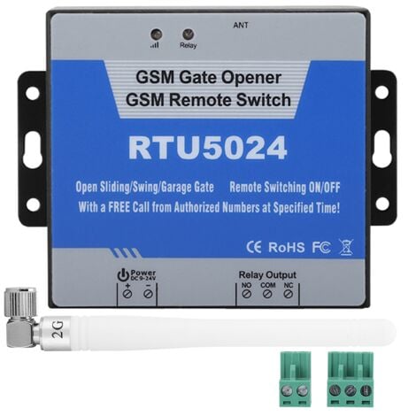 DEWIN GSM-Türöffner, Türcontroller, Türzugangskontrollsystem RTU5024, GSM-Zugangscontroller für Mobiltelefon-Fernbedienungsschalter, SMS-Türsteuerung