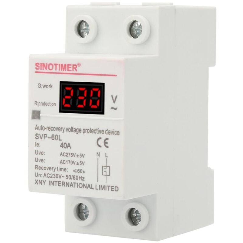 Dewin - Récupération de tension, protecteur de montage sur rail din, dispositif de protection contre les surtensions et les sous-tensions pour