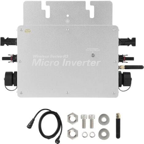 DEWIN Micro-onduleur, onduleur solaire MPPT, convertisseur de raccordement au réseau avec système de surveillance de téléphone portable WiFi (700 W)