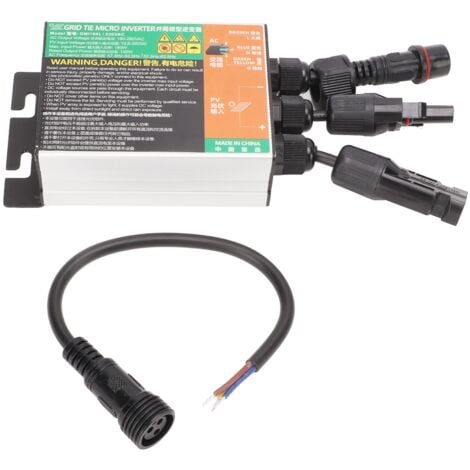 DEWIN Micro-onduleur solaire, onduleur connecté au réseau MPPT, onduleur à onde sinusoïdale pure, pour centrale électrique de balcon à panneaux solaires(180W)