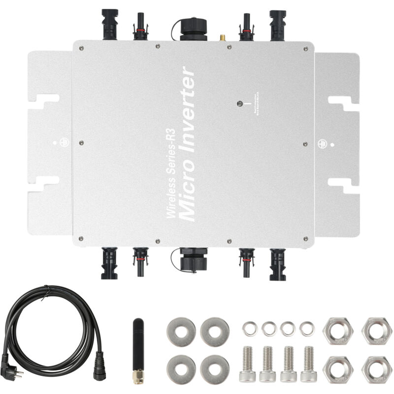 Dewin - Micro-onduleur,onduleur solaire MPPT,convertisseur de raccordement au réseau avec système de surveillance de téléphone portable WiFi (1600 w)