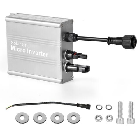 DEWIN Onduleur Solaire, Onduleur de Connexion au Réseau 300 W MPPT Micro Onduleur Sortie d'onde sinusoïdale Pure pour Centrale électrique de Balcon de Panneau Solaire
