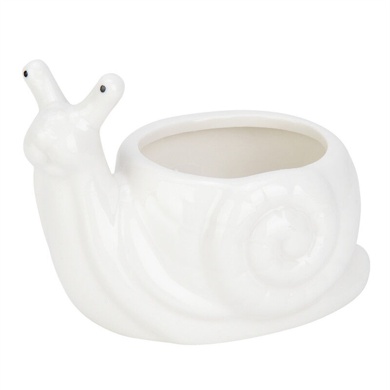DEWIN Pot de Plante d'escargot, Pot de Plante succulente en céramique en Forme d'escargot Pot de bonsaï de Plante décorative de Fleur de Jardin