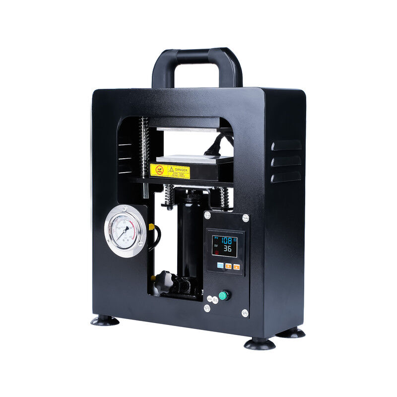 DEWIN presse à chaleur hydraulique manuelle, 10 tonnes, 600W, double plaque chauffante, Machine d'extraction de colophane, EU