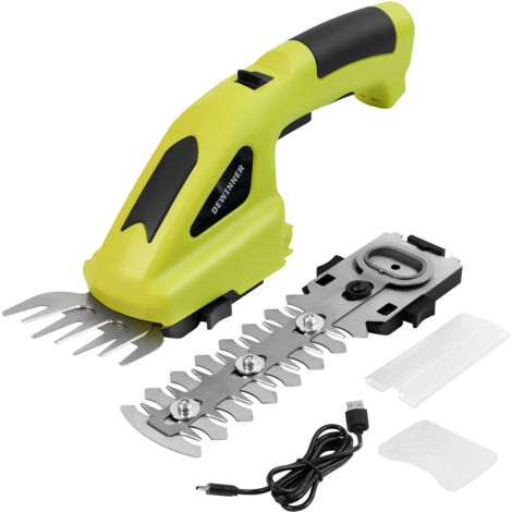 Dewinner – Cisaille à gazon électrique 7.2V – 2 lames interchangeables – Largeur de coupe 10cm – Longueur de coupe 14cm – Poignée ergonomique - 1500mAh